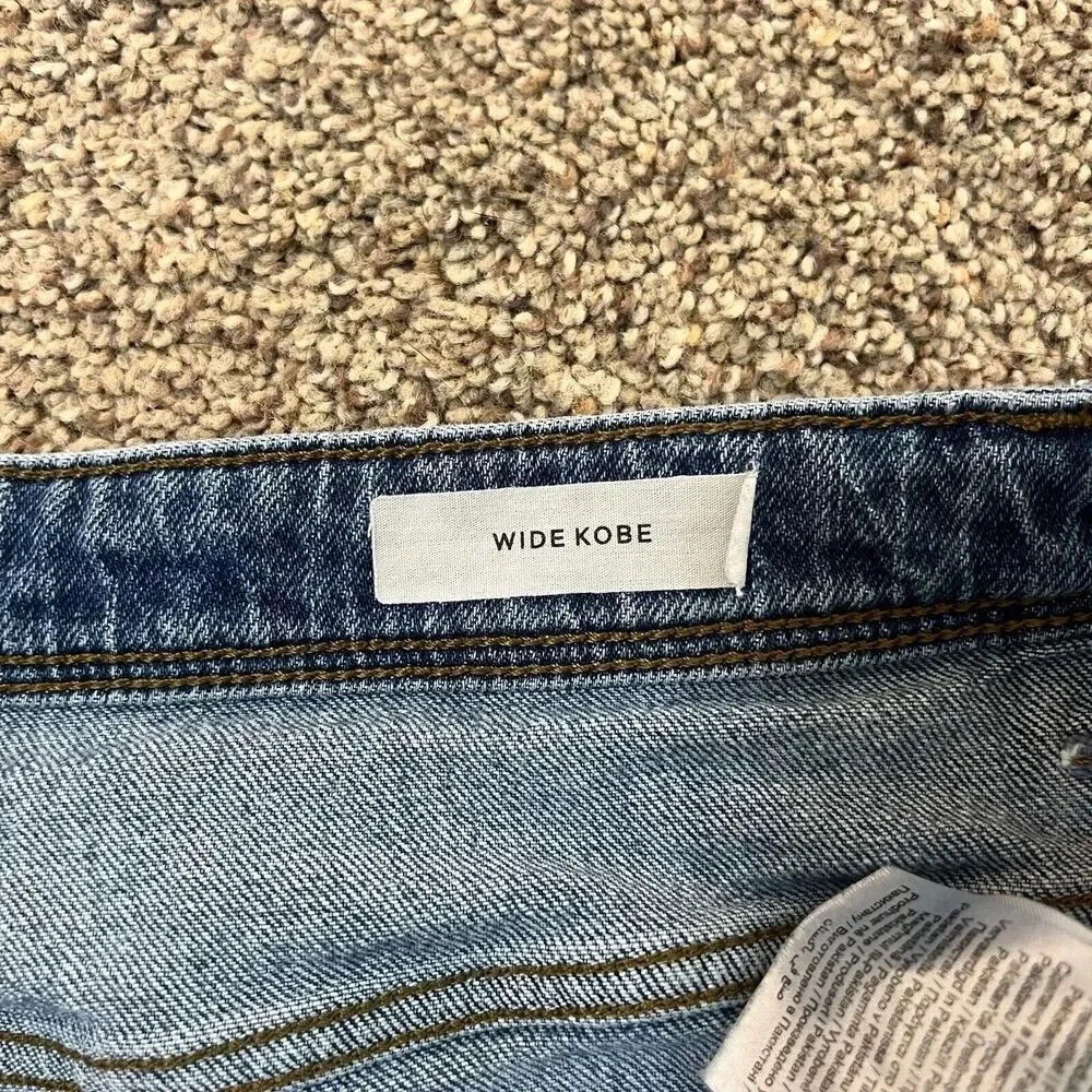 Selected Homme Mens Jeans 36 X 34 Indigo Med Blue Wide Kobe Vintage Wash RIM-AFO - Picture 9 of 16